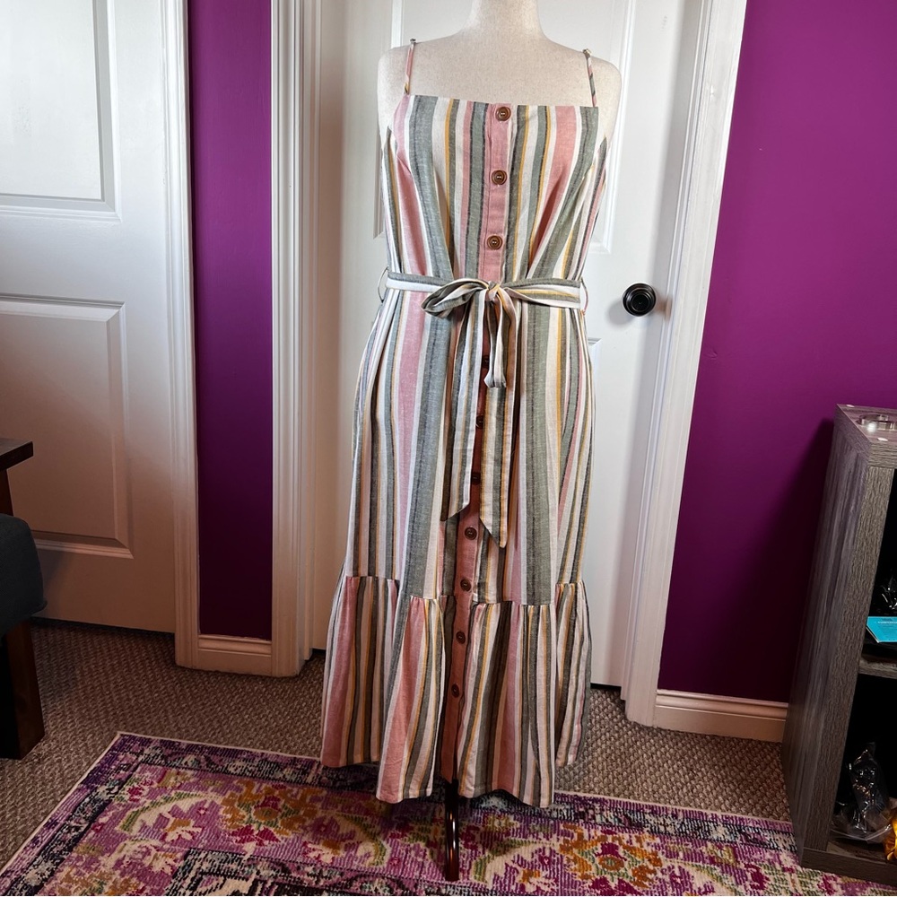 City Chic Multicolor Striped Maxi Dress